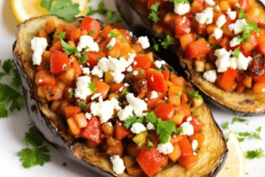 Mediterranean Stuffed Eggplant with Herbs