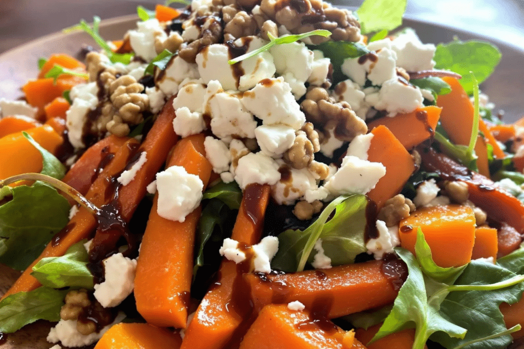 Roasted Carrot Feta Salad