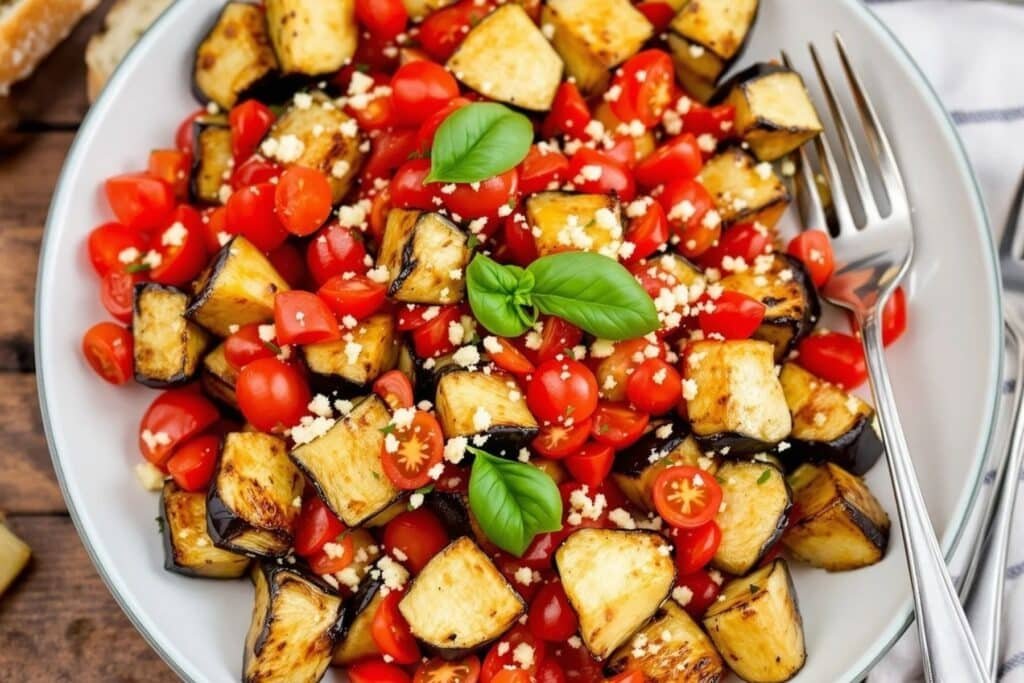 Roasted Eggplant with Tomato and Garlic