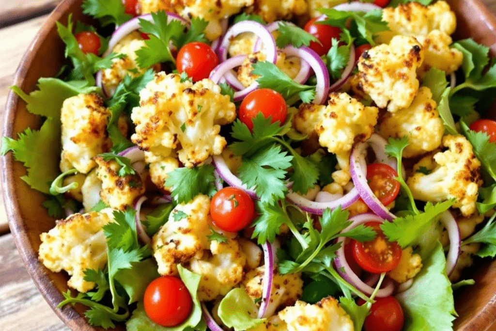 Roasted Garlic Cauliflower Salad