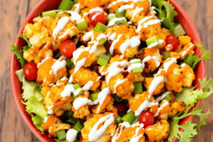 Spicy Buffalo Cauliflower Salad