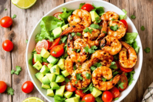 Spicy Cajun Shrimp Salad Bowl