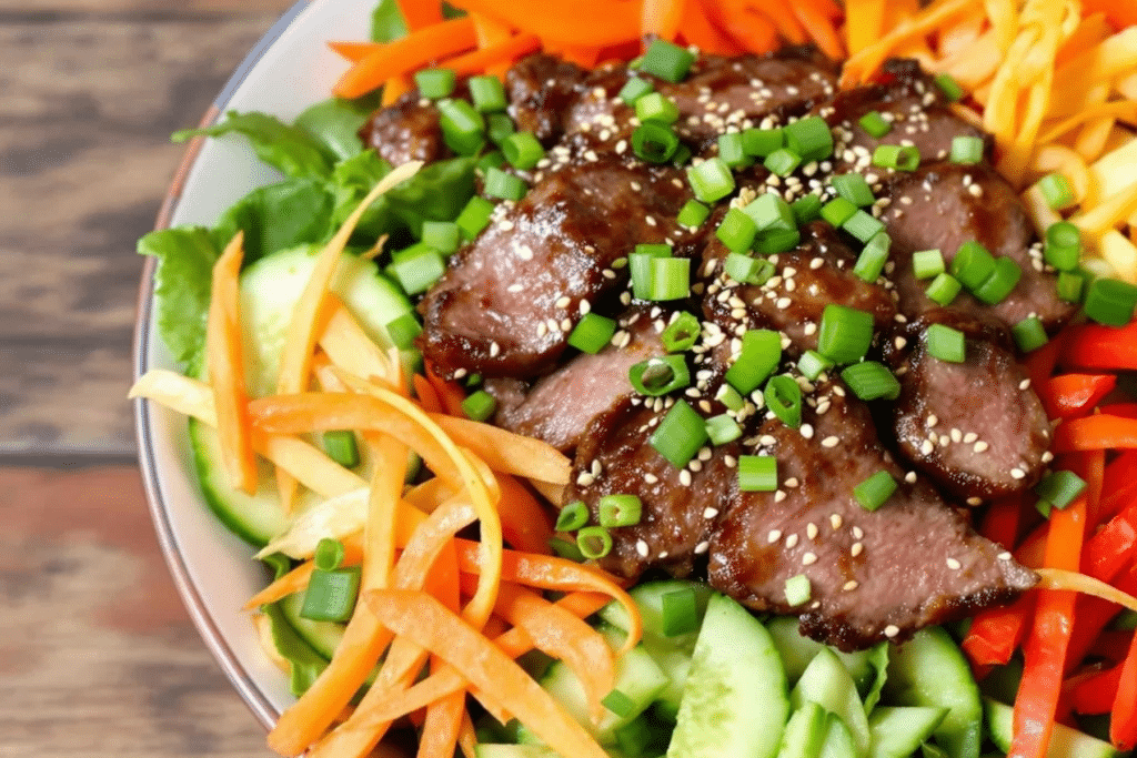 Spicy Korean Beef Salad Bowl