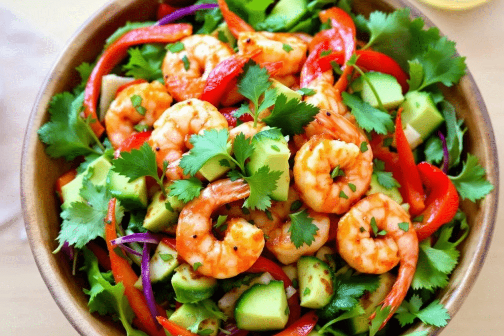 Spicy Sriracha Shrimp Salad