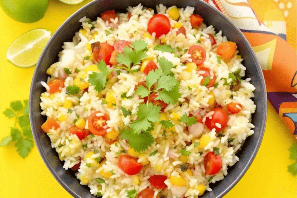 Zesty Lime Cilantro Rice Salad
