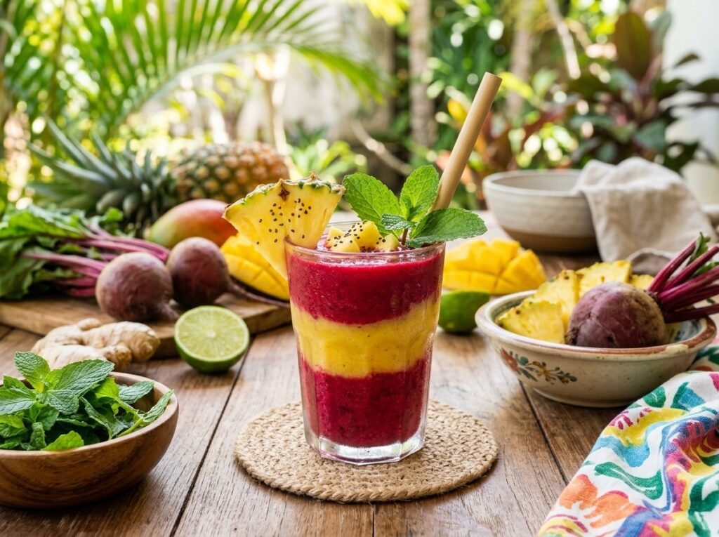 Tropical Beet Pineapple Detox Smoothie With Bold Flavor